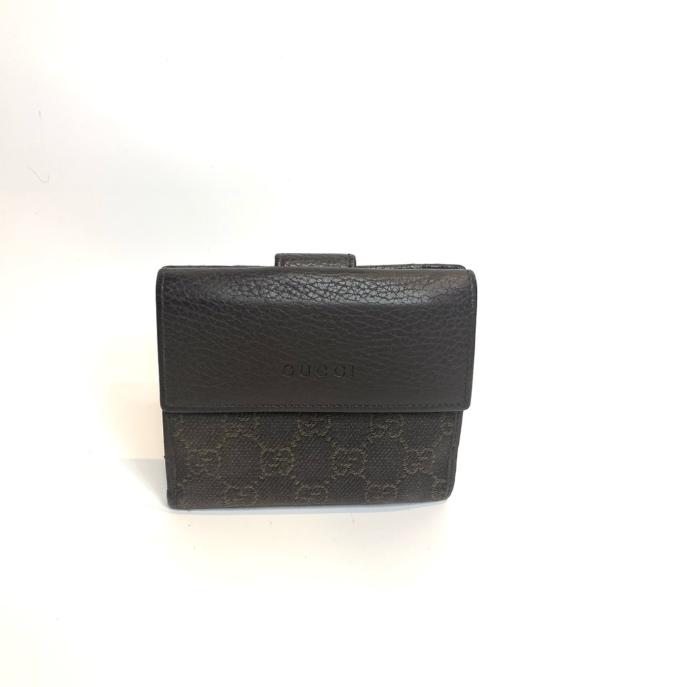 Gucci  GG Canvas Compact Wallet Brown